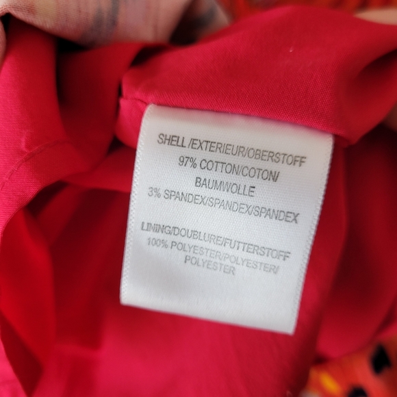 Belle Badgley Mischka Ikat Cotton Multi Color Sleeveless Sheath Dress Size 10 - Picture 14 of 15